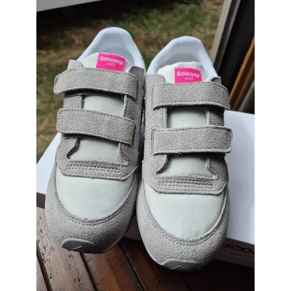 NIB Saucony Kids Jazz Double Hook Loop Sneaker Shoes Big Kid US size 5 M leather - Picture 2 of 6